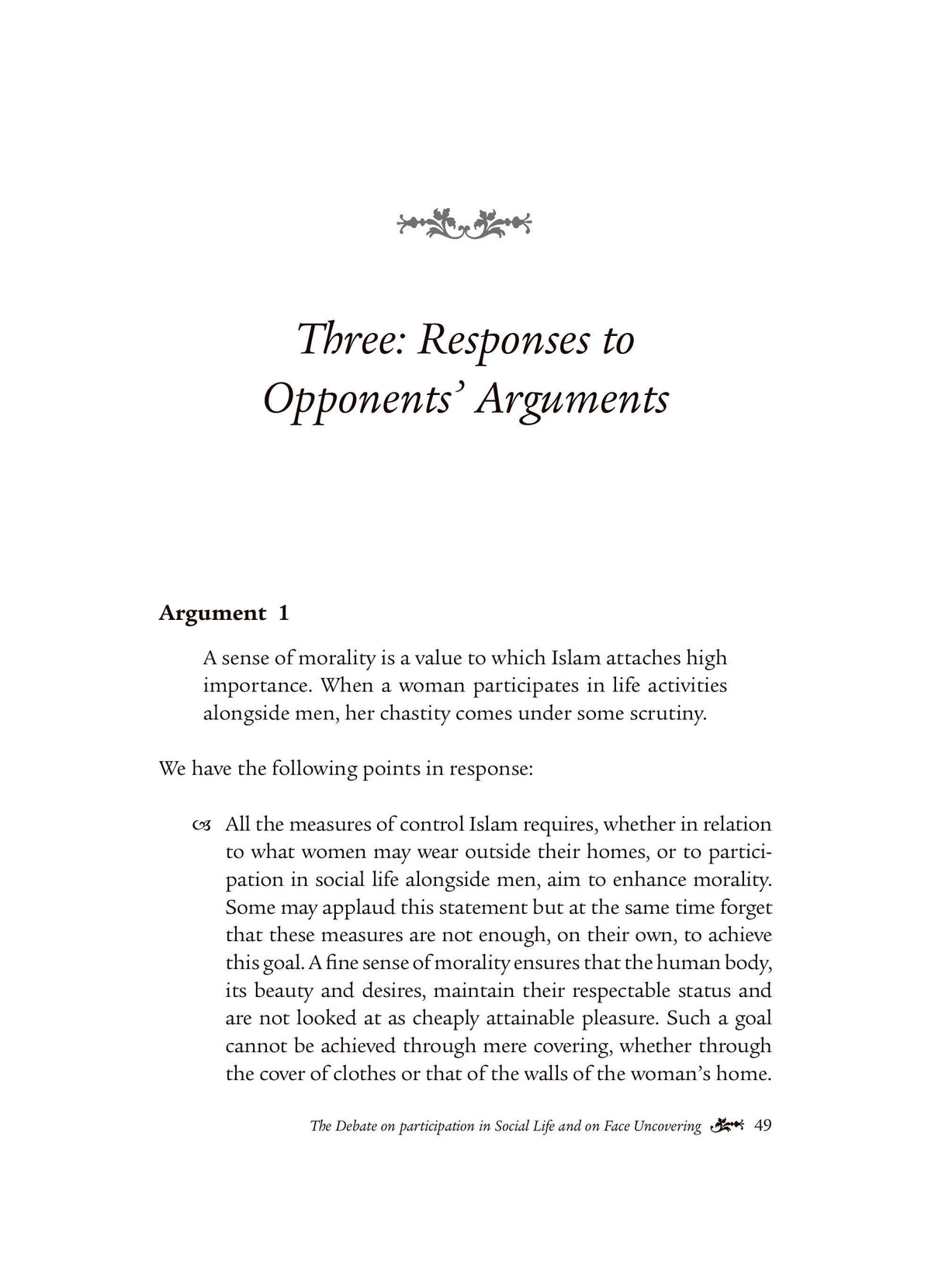 The Debate on Participation in Social Life and on Face Uncovering (Vol. 5)