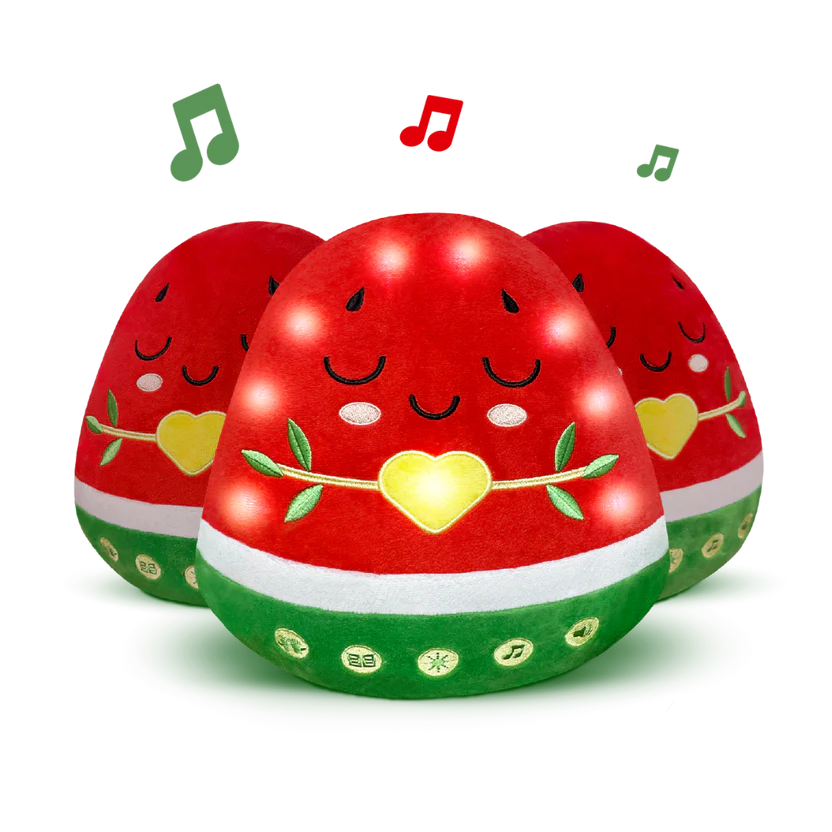 Nur Watermelon Plushie Light-Up Interactive Islamic Plushie, Learn Surahs, Duas