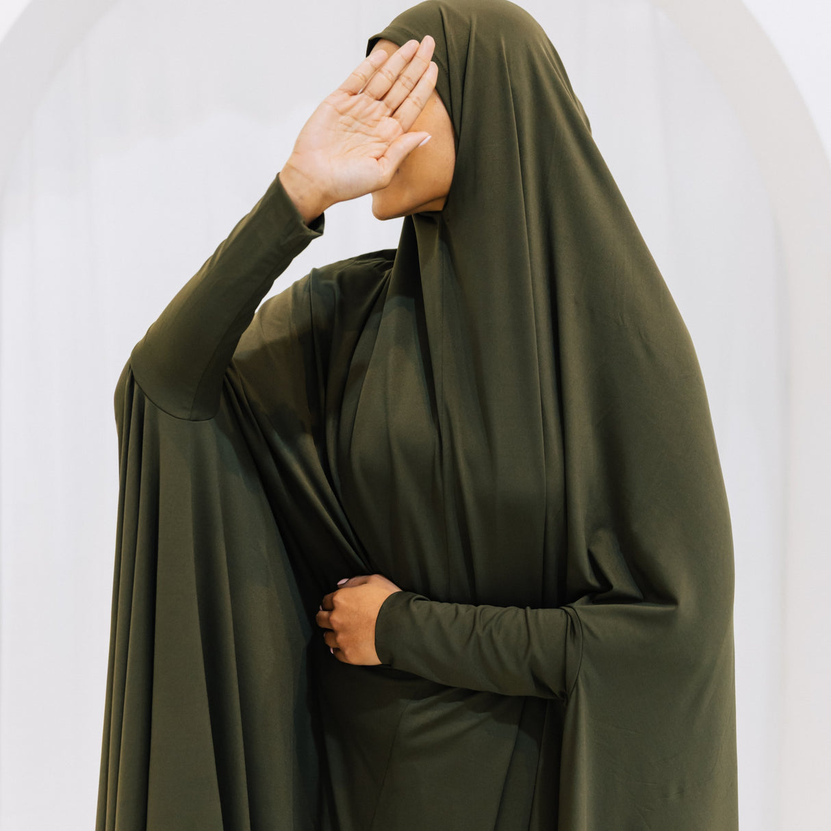 Premium XL Jilbab Sleeved OLIVE