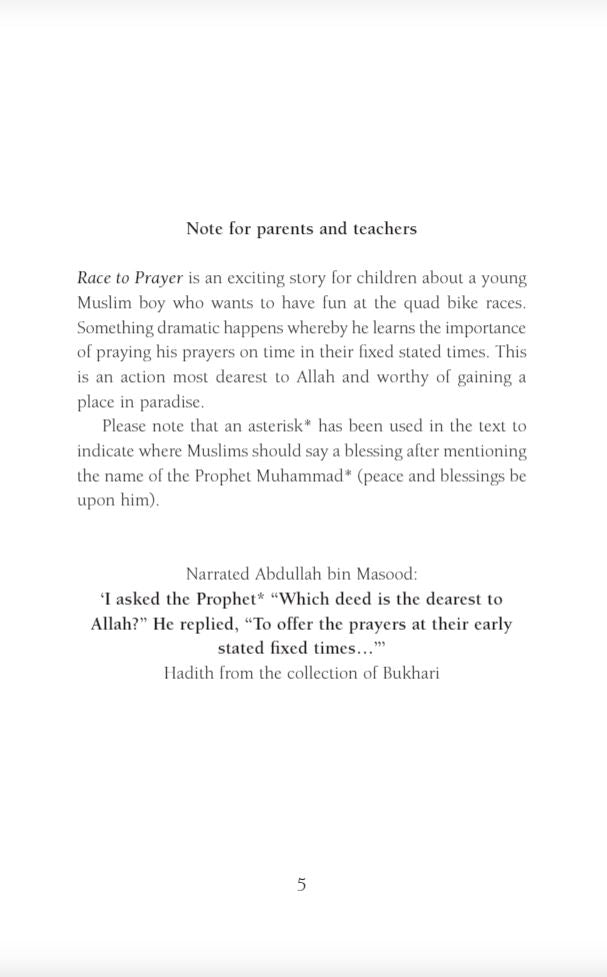 A Race To Prayer – Sulaiman’s Rewarding Day