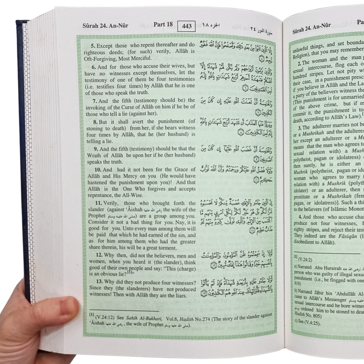 The Noble Quran Arabic/English Large (17x 24 CM) marks on the edge