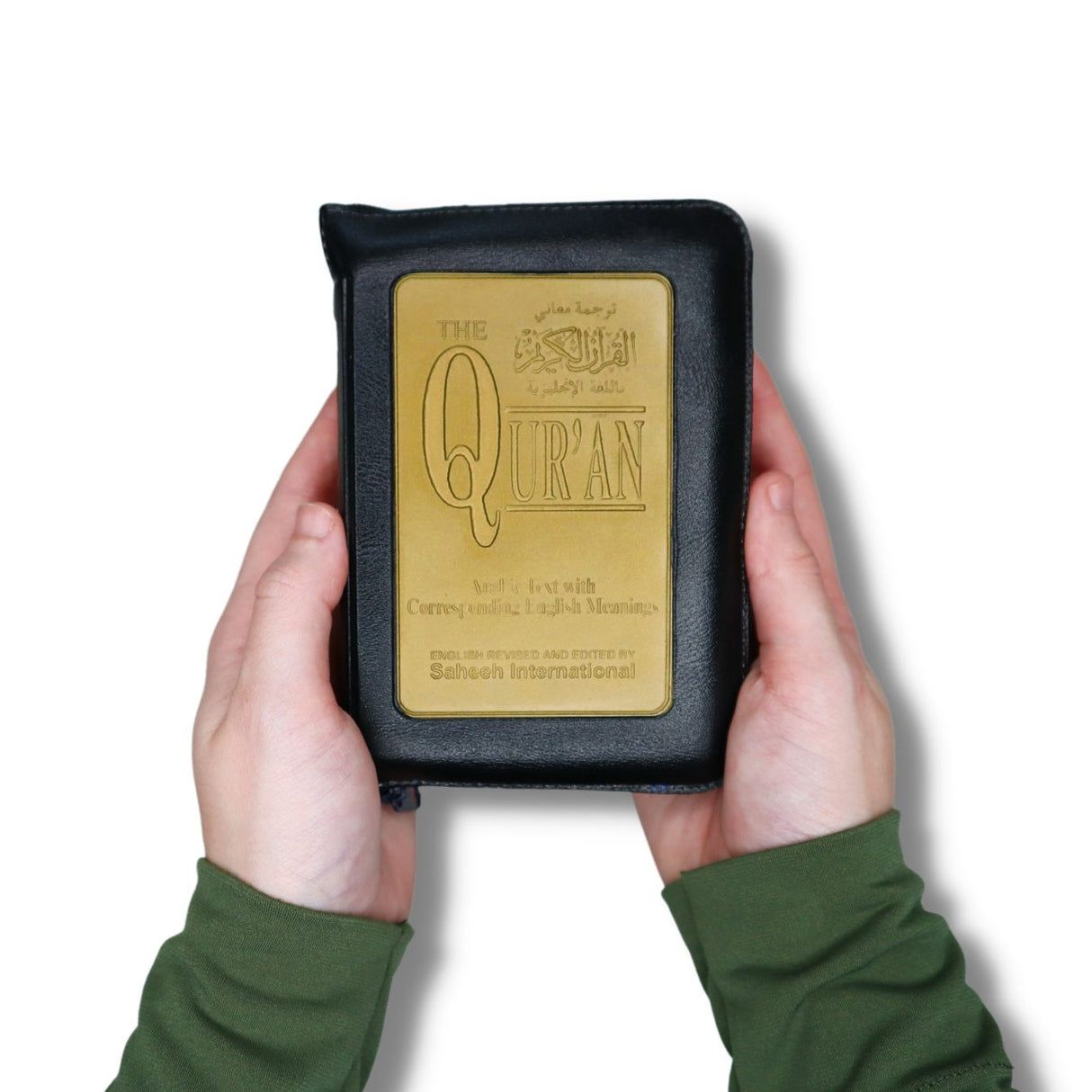 The Quran Arabic & English Meanings ( Pocket Size Zip 14cmx9cm) Saheeh Int'l