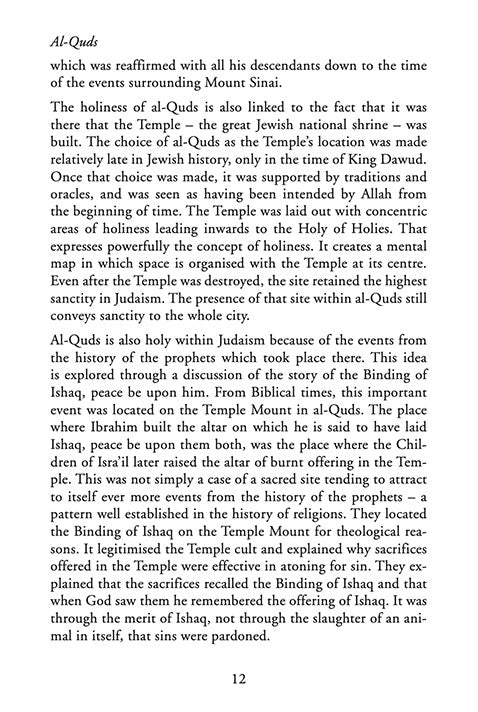 Al-Quds Jerusalem in Classical Judaic and Islamic Traditions
