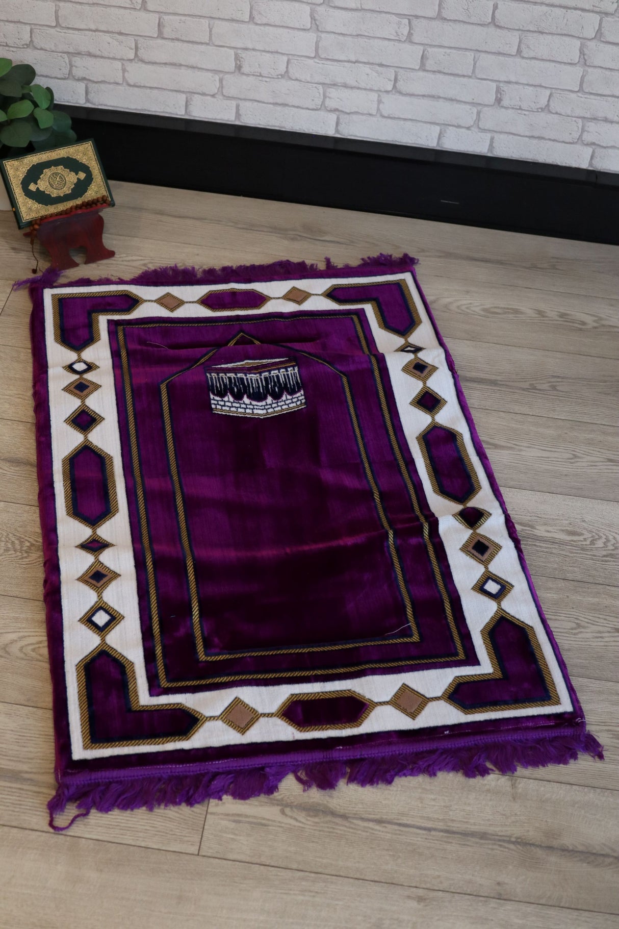 Cushion Prayer Mat - 110X75cm (Kaba Print)