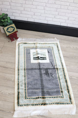 Ultra Plush Prayer Mat with Kaaba Motif (65 X 115cm)