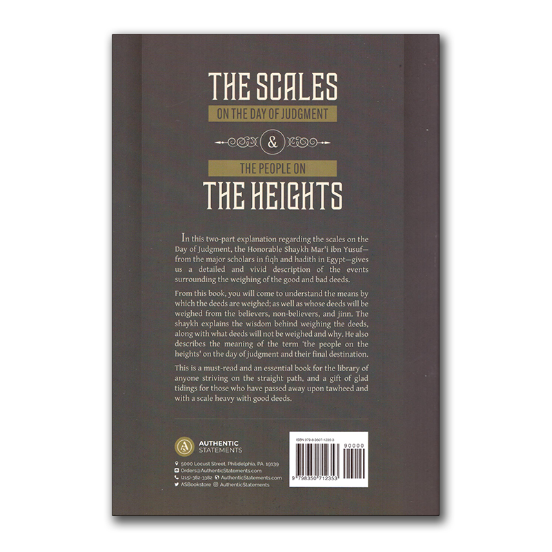 The Scales on the Day of Judgement and the People on the Heights