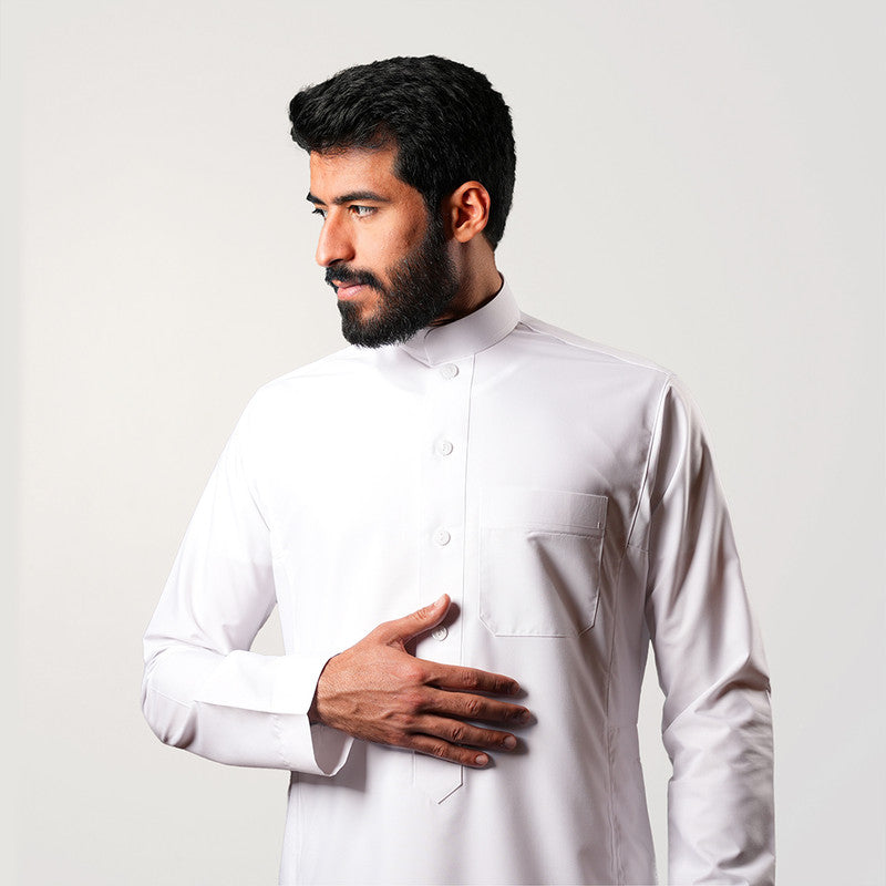 Daffah Premium Summer Thobe White