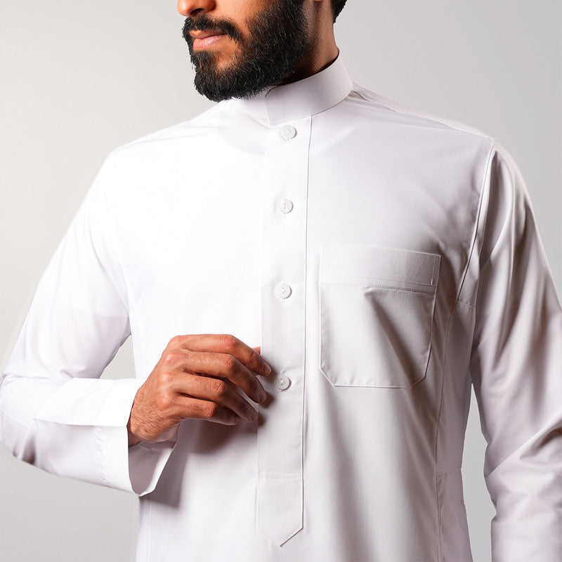 Daffah Premium Summer Thobe White