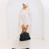 French Jilbab Two Piece with Elastic Cuff PEARL