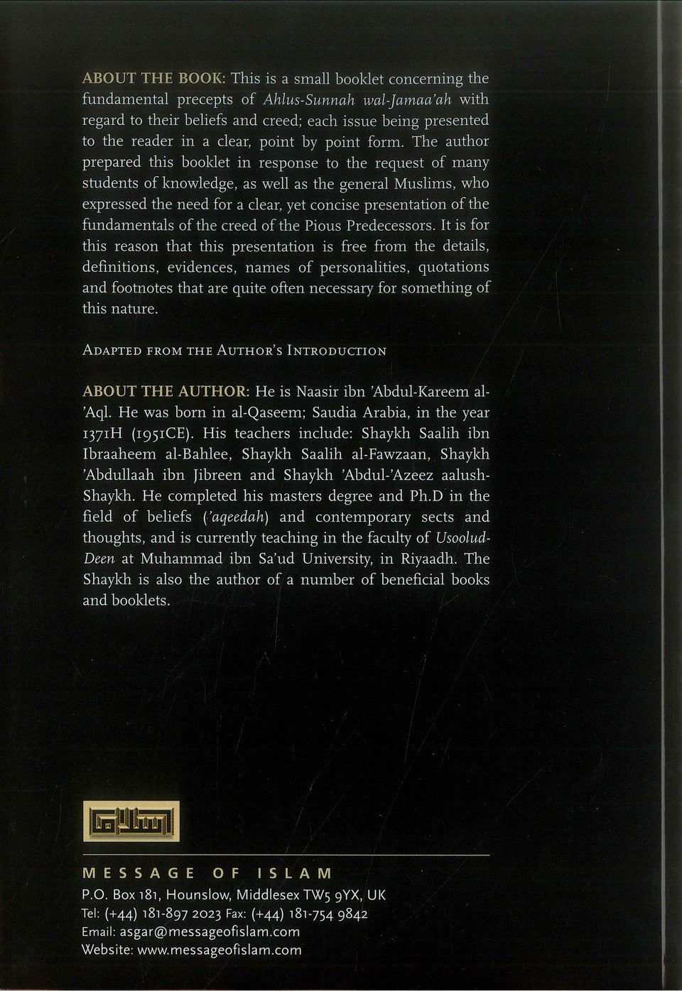 General Precepts Of Ahlus Sunnah Wal Jamaaah