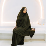 Premium Jilbab Sleeved OLIVE