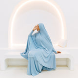Premium XL Jilbab Sleeved AZURE