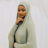 Premium XL Jilbab Sleeved LAUREL GREEN