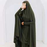 Premium XL Jilbab Sleeved OLIVE