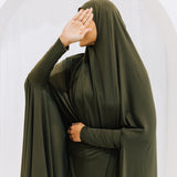 Premium XL Jilbab Sleeved OLIVE
