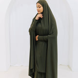 Premium XL Jilbab Sleeved OLIVE