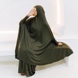 Premium XL Jilbab Sleeved OLIVE