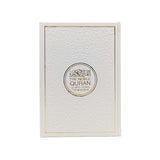 Noble Quran Text, Transliteration and Translation Leather Cover - White