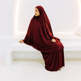Premium Jilbab Sleeved Maroon
