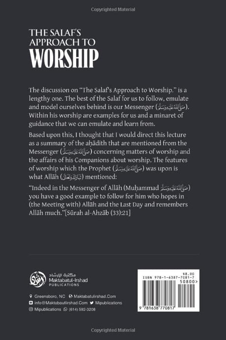 The Salaf's Approach to Worship