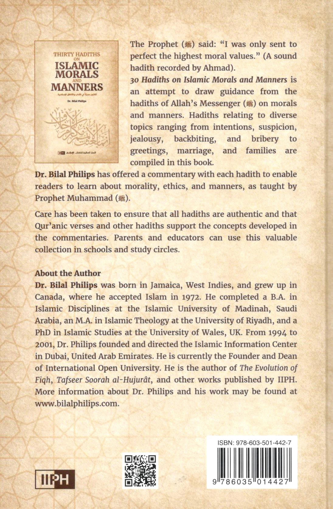 Thirty Hadiths on Islamic Morals and Manners