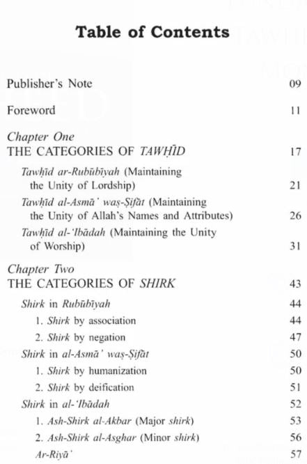 The Fundamentals Of Tawheed