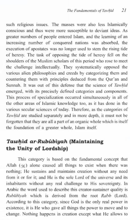 The Fundamentals Of Tawheed
