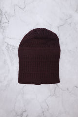 Boys Knit Cap Hat Kufi - BURGUNDY
