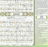 Medium Maqdis Quran - Word By Word English Turquoise Green