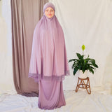 Elegant Prayer Clothes for Women with Lace - Purple