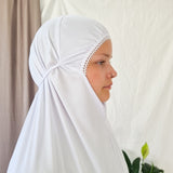 Elegant Prayer Clothes for Women with Lace - White