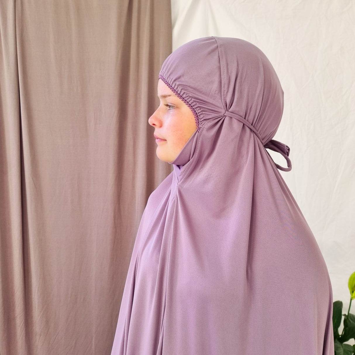 Elegant Prayer Clothes for Women with Lace - Purple