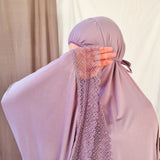 Elegant Prayer Clothes for Women with Lace - Purple