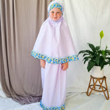 Girls 2PC Cotton Prayer Clothes with Bag - Blue