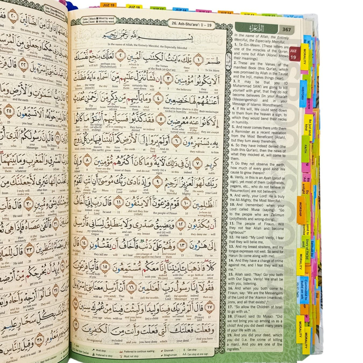 Maqdis with subjects tags - Word for Word Quran - Small