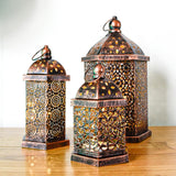 Brass Effect Metal Lanterns
