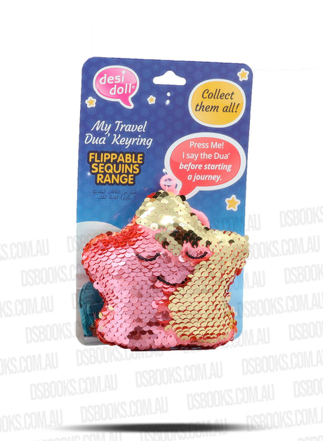 NEW! MY Travel Dua Keyring - Flippable Sequin
